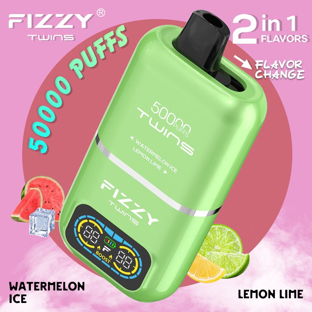 Fizzy Twins 2 Flavors – (ウォーターメロンアイス × レモンライム)
