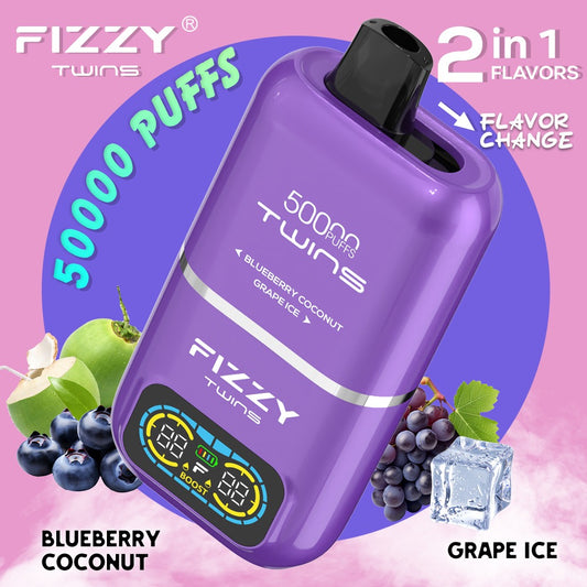 Fizzy Twins 2 Flavors – (ブルーベリーココナッツ × グレープアイス)