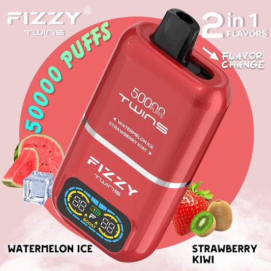 Fizzy Twins 2 Flavors – (スイカアイス × ストロベリーキウイ)