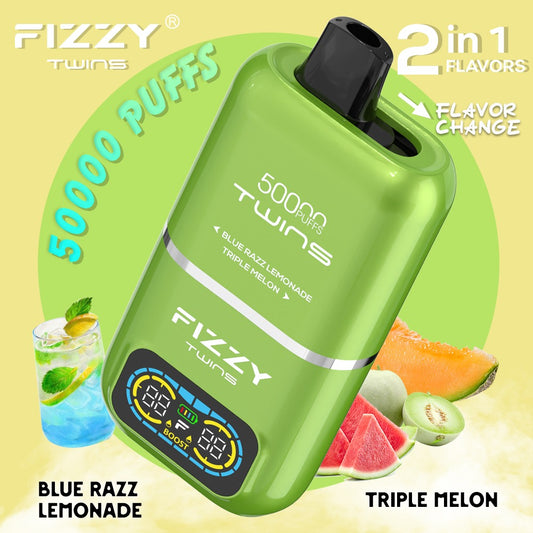 Fizzy Twins 2 Flavors – (ブルーラズレモネード × トリプルメロン)