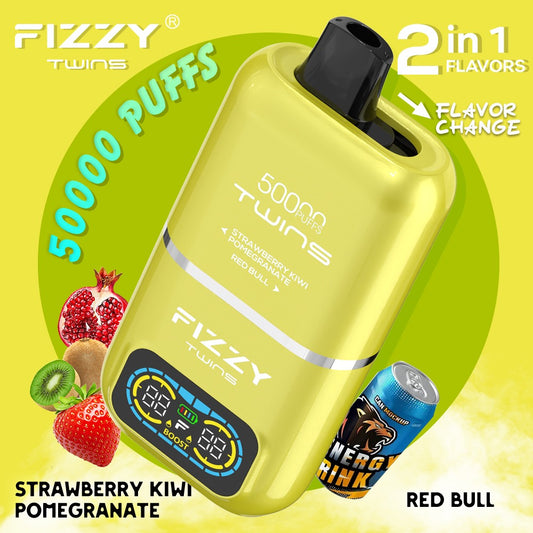 Fizzy Twins 2 Flavors – (ストロベリーキウイザクロ × レッドブル)