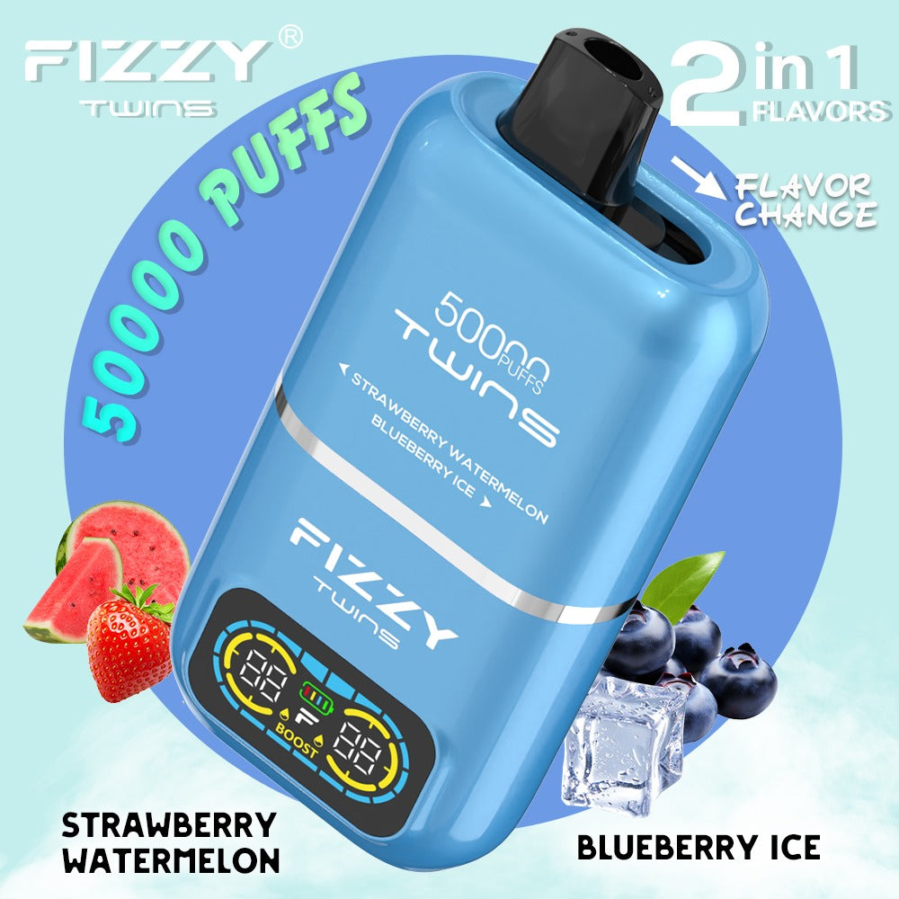 Fizzy Twins 2 Flavors – (ストロベリースイカ × ブルーベリーアイス)