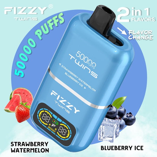 Fizzy Twins 2 Flavors – (ストロベリースイカ × ブルーベリーアイス)