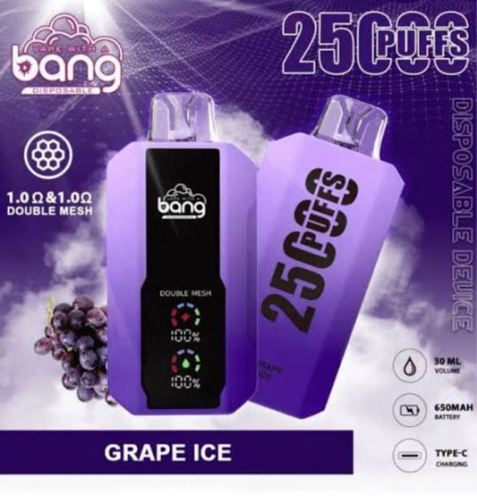 Bang Vape 25000 Puffs –(グレープアイス)