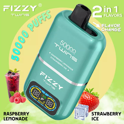 Fizzy Twins 2 Flavors – （ラズベリーレモネード × ストロベリーアイス）