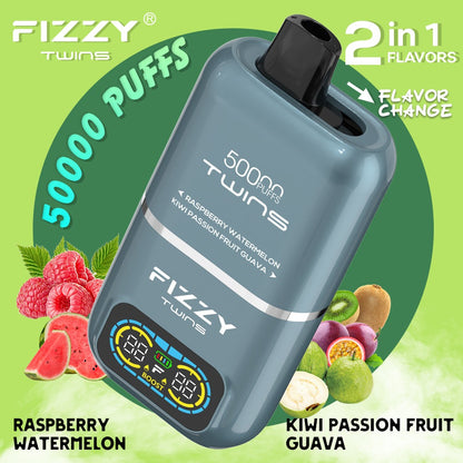 Fizzy Twins 2 Flavors – （ラズベリースイカ × キウイパッションフルーツグァバ）