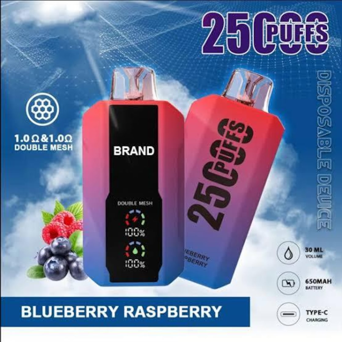 Bang Vape 25000 Puffs – （ブルーベリーラズベリー）